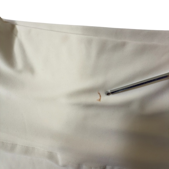 Norma Kamali Straight Antique White Midi Womens Skirt Size XSmall - Picture 5 of 8